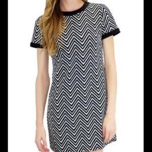 Relished Chevron Black and White Dress